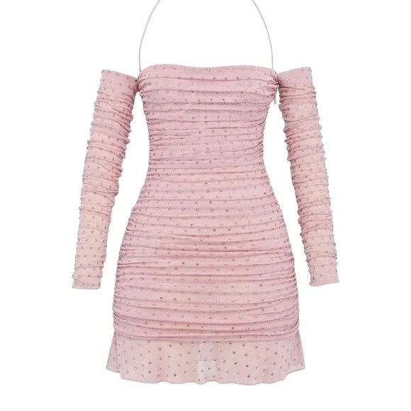 House of CB Estella Rhinestone Embellished Mini Dress - Picture 5 of 6